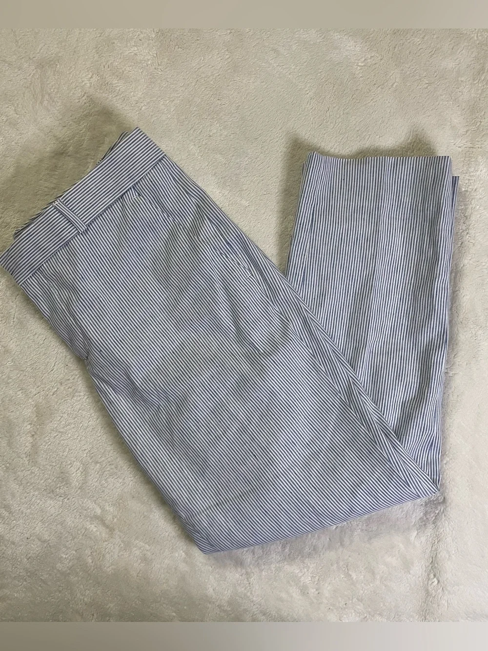 Banana Republic Avery Style Striped Business Slacks size 4 Petite